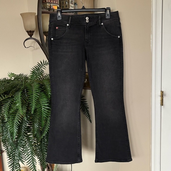 Hudson Collin Midrise Bootcut Crop Black Wash Stretch Jeans - Picture 14 of 14
